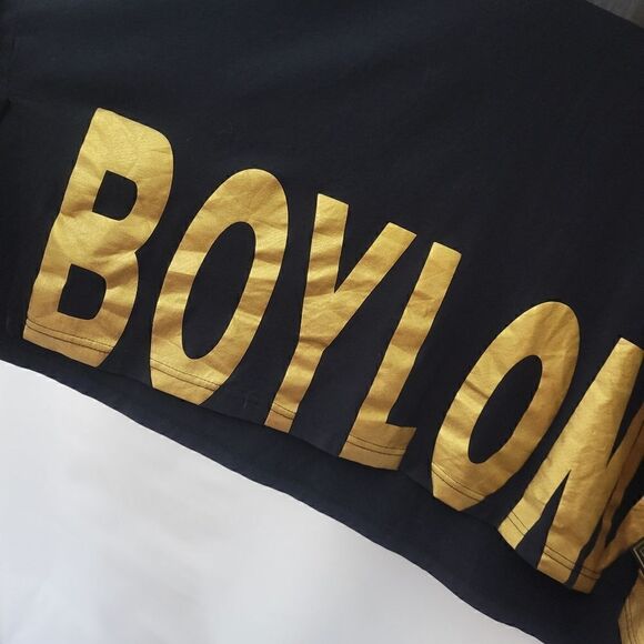 Boy London Oversized OS Unisex Batwing Tee Gold & Black - Picture 3 of 16